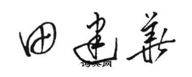 骆恒光田建华草书个性签名怎么写