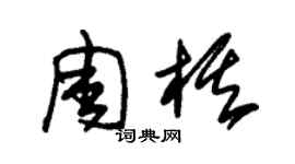朱锡荣周棋草书个性签名怎么写