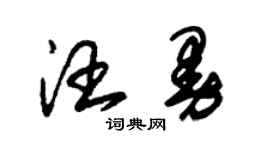 朱锡荣汪曼草书个性签名怎么写