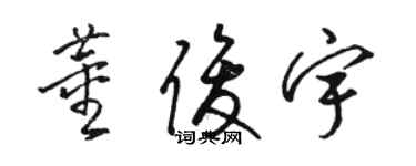 骆恒光董俊宇草书个性签名怎么写