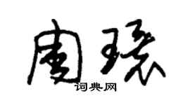 朱锡荣周环草书个性签名怎么写
