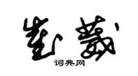 朱锡荣崔葳草书个性签名怎么写