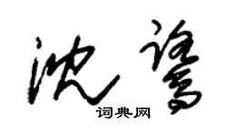 朱锡荣沈鹭草书个性签名怎么写