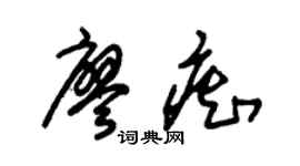 朱锡荣廖痴草书个性签名怎么写