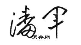 骆恒光潘军草书个性签名怎么写