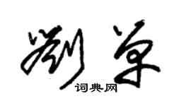 朱锡荣刘单草书个性签名怎么写