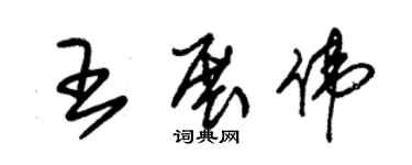 朱锡荣王展伟草书个性签名怎么写