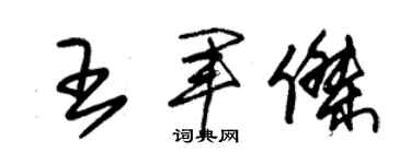 朱锡荣王军杰草书个性签名怎么写