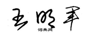 朱锡荣王明军草书个性签名怎么写