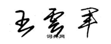 朱锡荣王云军草书个性签名怎么写