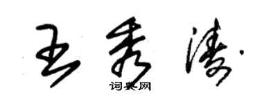 朱锡荣王秀涛草书个性签名怎么写