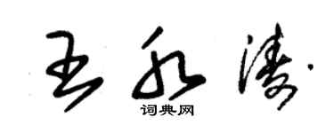 朱锡荣王水涛草书个性签名怎么写