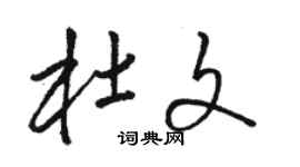 骆恒光杜文草书个性签名怎么写