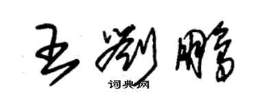 朱锡荣王刘鹏草书个性签名怎么写