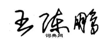 朱锡荣王陈鹏草书个性签名怎么写