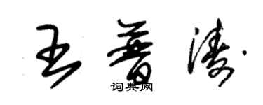 朱锡荣王普涛草书个性签名怎么写