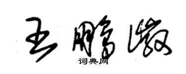 朱锡荣王鹏徽草书个性签名怎么写