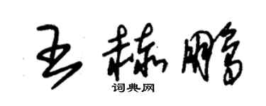 朱锡荣王赫鹏草书个性签名怎么写
