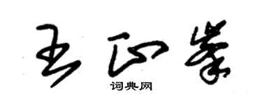 朱锡荣王正峰草书个性签名怎么写