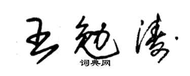 朱锡荣王勉涛草书个性签名怎么写