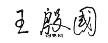 骆恒光王殷国草书个性签名怎么写