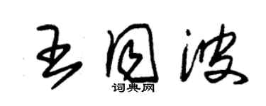 朱锡荣王同波草书个性签名怎么写