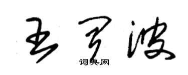 朱锡荣王闻波草书个性签名怎么写
