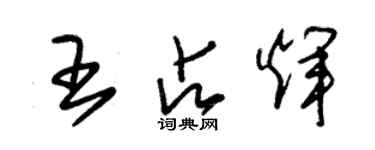 朱锡荣王占辉草书个性签名怎么写