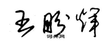 朱锡荣王盼辉草书个性签名怎么写