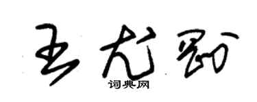 朱锡荣王尤刚草书个性签名怎么写