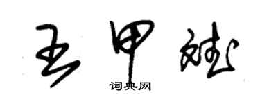 朱锡荣王甲斌草书个性签名怎么写