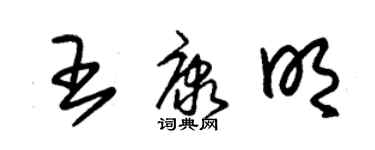 朱锡荣王康明草书个性签名怎么写
