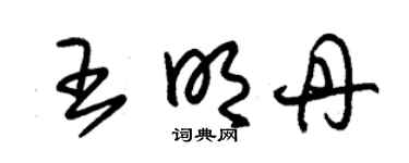 朱锡荣王明丹草书个性签名怎么写