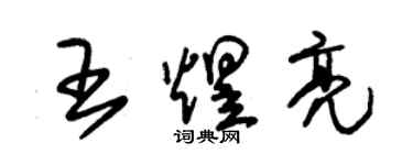 朱锡荣王煜亮草书个性签名怎么写