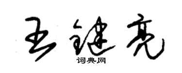 朱锡荣王键亮草书个性签名怎么写