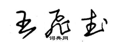 朱锡荣王飞武草书个性签名怎么写