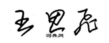 朱锡荣王思飞草书个性签名怎么写