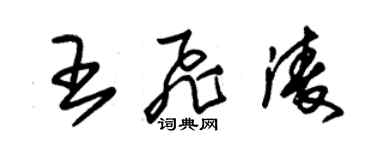 朱锡荣王飞凌草书个性签名怎么写