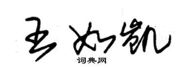 朱锡荣王如凯草书个性签名怎么写