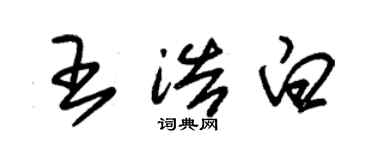 朱锡荣王浩白草书个性签名怎么写