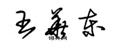 朱锡荣王华东草书个性签名怎么写