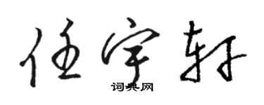 骆恒光任宇轩草书个性签名怎么写