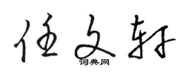 骆恒光任文轩草书个性签名怎么写