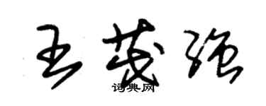 朱锡荣王茂强草书个性签名怎么写