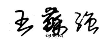 朱锡荣王苏强草书个性签名怎么写
