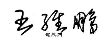 朱锡荣王维鹏草书个性签名怎么写