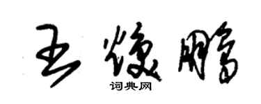 朱锡荣王焕鹏草书个性签名怎么写