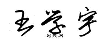 朱锡荣王学宇草书个性签名怎么写