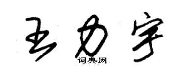 朱锡荣王力宇草书个性签名怎么写