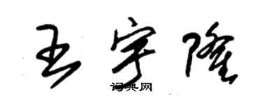 朱锡荣王宇隆草书个性签名怎么写